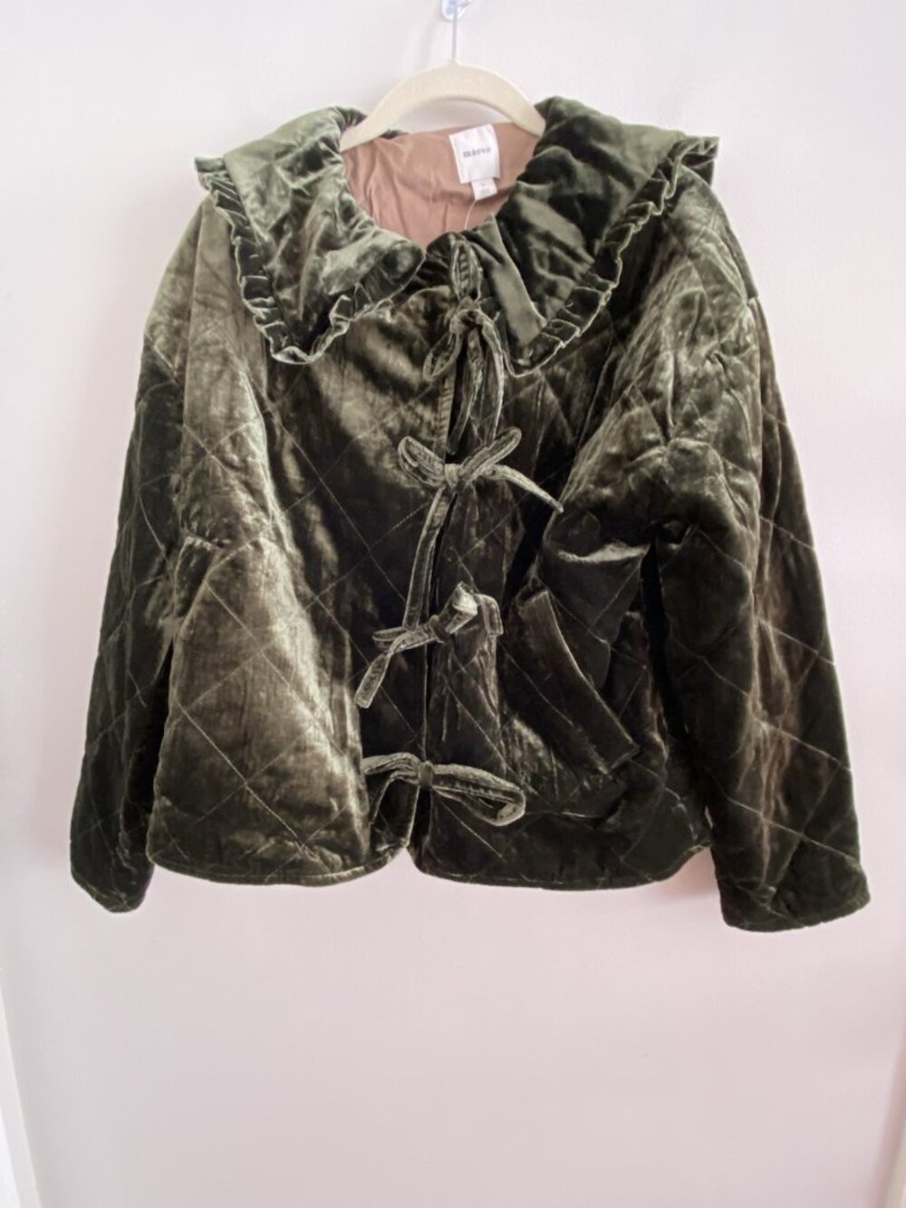 Anthropologie The Hazel Velvet Quilted Jacket by Maeve SIZE S new with tag - Picture 4 of 8